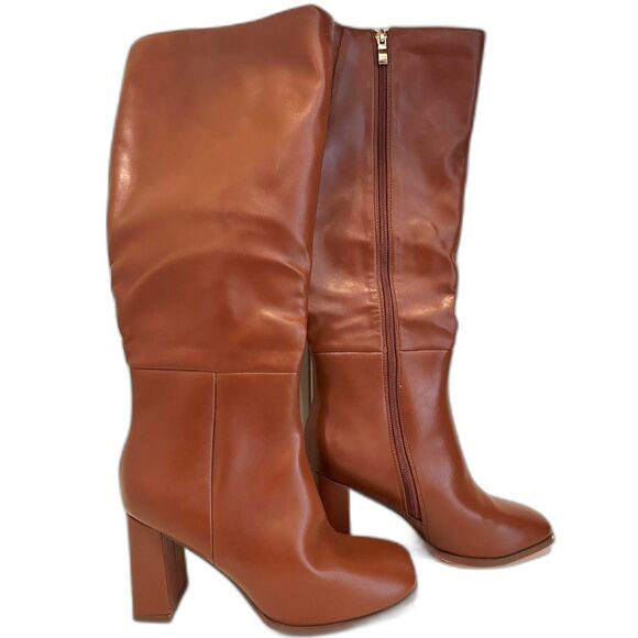 ZBY Tall Light Brown Boots - Size 7 - Picture 1 of 9